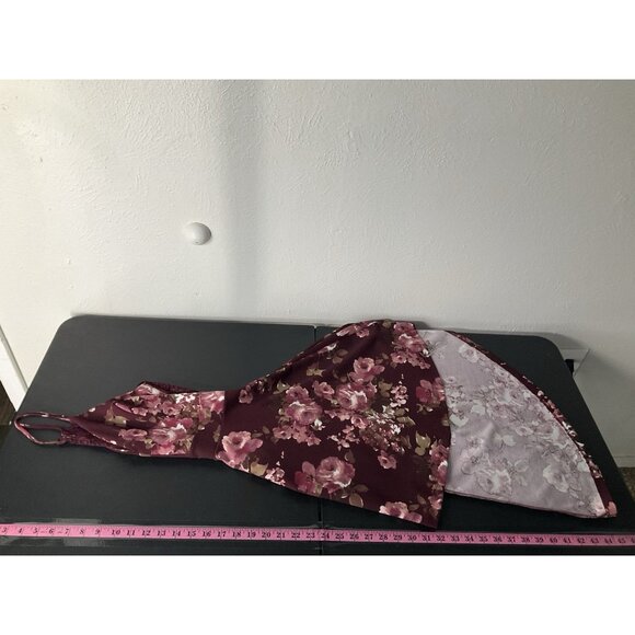 Windsor Dress Womens M Floral High Low Hem Open Back Lace Romantic Party Event - Picture 13 of 14